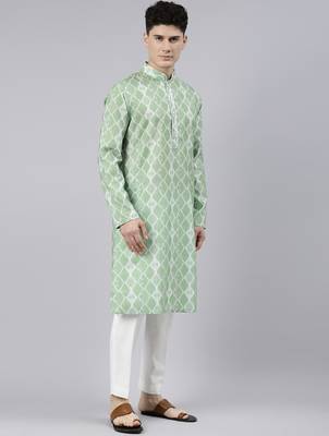 Light green tie dye kurtas 4