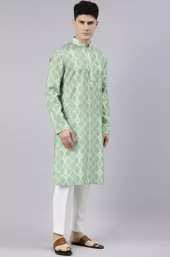 Light green tie dye kurtas