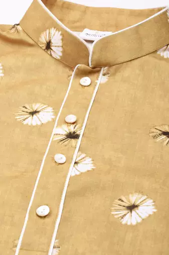 Mustard bandhani kurtas