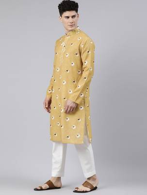 Mustard bandhani kurtas 3
