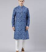 Blue bandhani kurtas