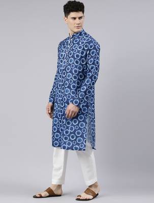 Blue bandhani kurtas 3