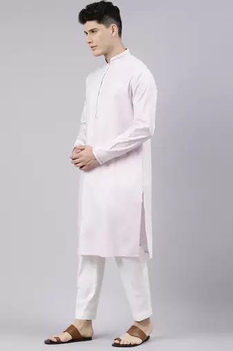 Baby pink cotton kurtas