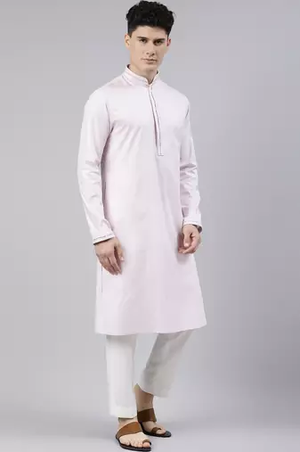 Baby pink cotton kurtas