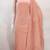 Peach printed cotton salwar suit material with subtle striped dupatta