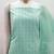 Pastel green printed cotton salwar suit material with subtle striped dupatta