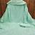 Pastel green printed cotton salwar suit material with subtle striped dupatta