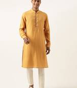 Orange printed kurtas