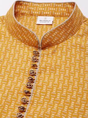 Orange printed kurtas 2