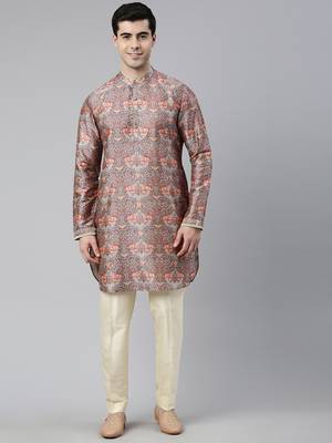 Multicolor art nouveou floral printed kurta 1