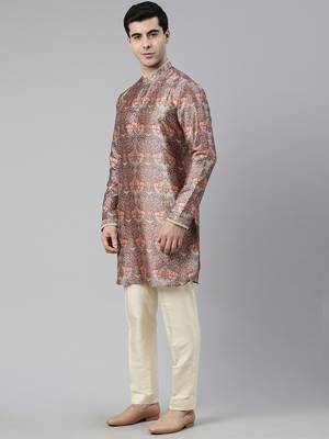Multicolor art nouveou floral printed kurta 3