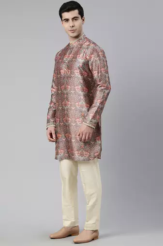 Multicolor art nouveou floral printed kurta