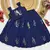 Baby Girls Readymade South Indian Pattu Pavadai Blue Lehenga Choli Set For Kids