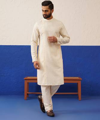 Beige angrakha kurtas 1