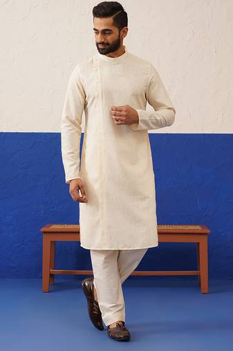 Beige angrakha kurtas
