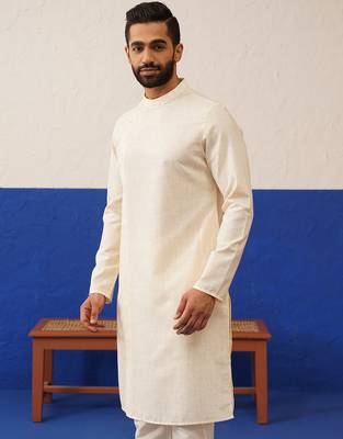 Beige angrakha kurtas 4