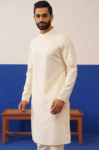 Beige angrakha kurtas