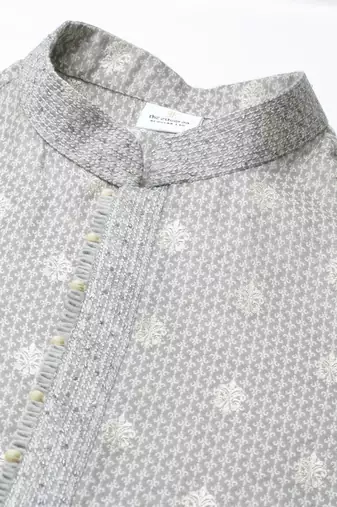 Grey chanderi kurtas