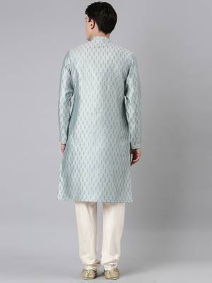 Aqua angrakha kurtas 4