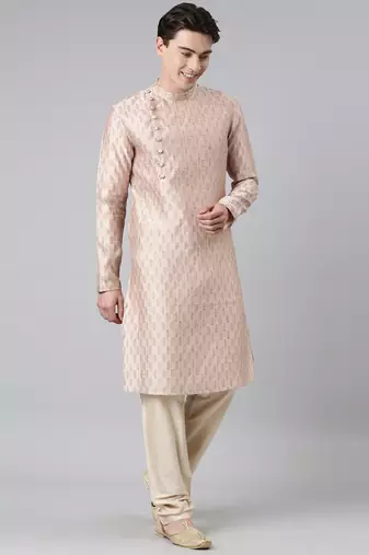 Peach angrakha kurtas