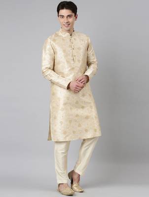 Beige printed kurtas 4