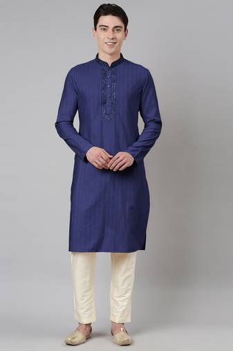 Navy embroidered kurtas