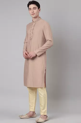 Sepia embroidered kurtas