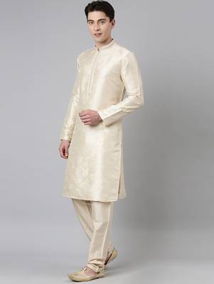 Light gold embroidery kurtas 3