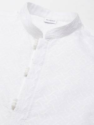 White cotton chikankari kurtas 2