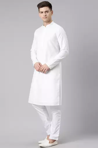 White cotton chikankari kurtas