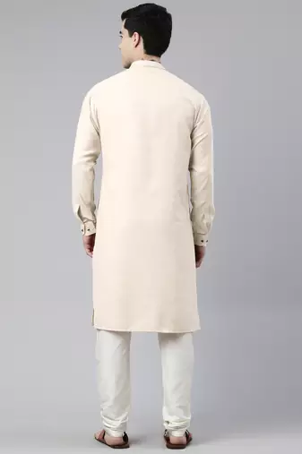 Cream angrakha kurtas