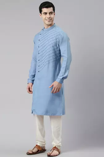 Light blue angrakha kurtas