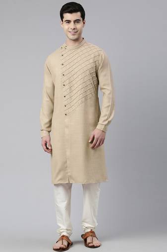 Beige angrakha kurtas
