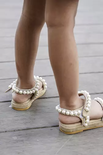 Multicolor woven synthetic leather sandals