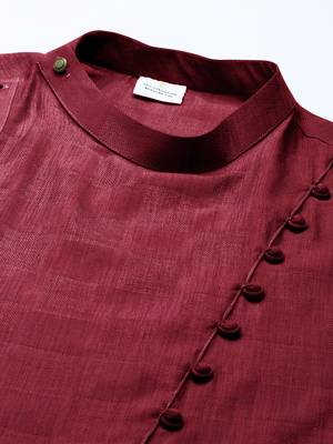 Maroon asymmetrical kurtas 2