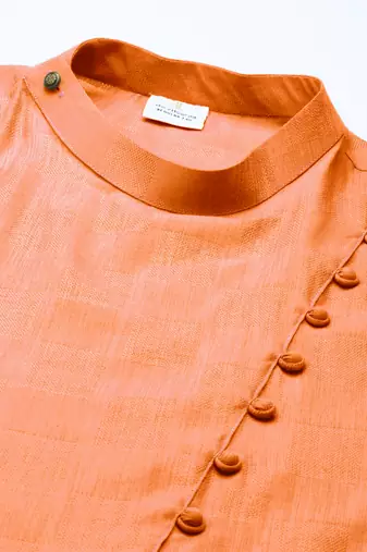 Orange asymmetrical kurtas