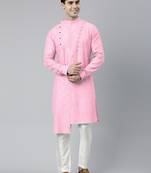 Light pink asymmetrical kurtas