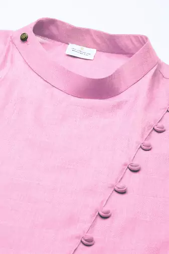 Light pink asymmetrical kurtas