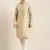 Beige cotton dori embroidered kurta