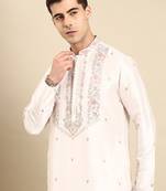 Baby pink embroidered kurtas