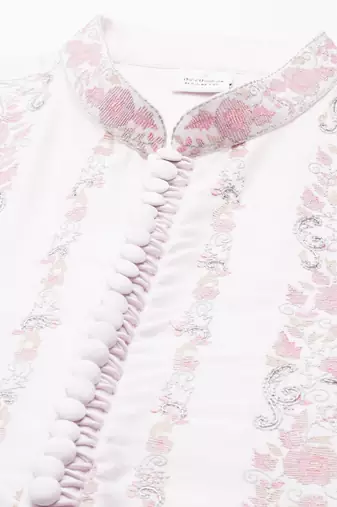 Baby pink embroidered kurtas