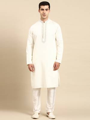 Off white embroidered kurtas 2