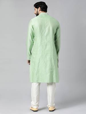 Light green embroidered kurtas 4