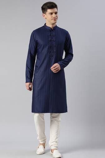 Navy embroidered kurtas