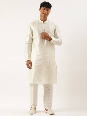 Cream dori embroidered kurtas 1