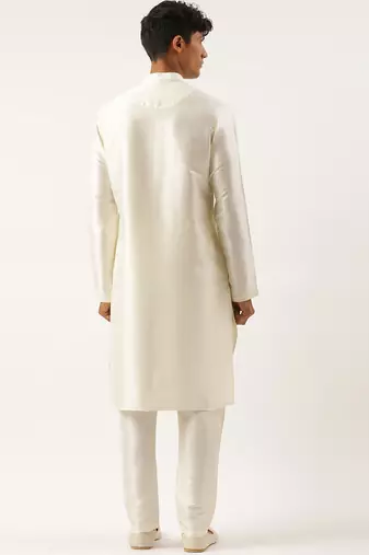 Cream dori embroidered kurtas