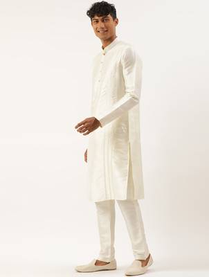 Cream dori embroidered kurtas 3