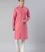 Onion pink embroidered kurtas