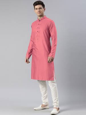 Onion pink embroidered kurtas 3
