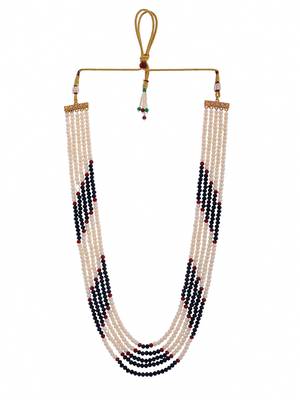 Handcrafted beautiful long layered pearl nacklace for women/girls 3